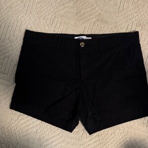Old Navy Black Women's Bermuda Shorts with Button Front